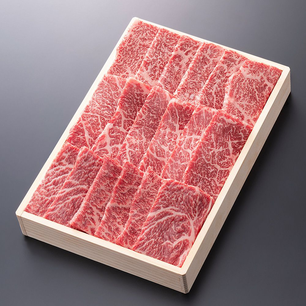 松阪牛焼肉用(肩・モモ・バラ) ＠2106 400ｇ 木箱入り