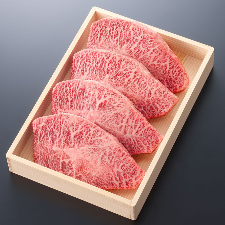 【冷凍】松阪牛ミスジステーキ肉100ｇ　7枚　贈答用木箱入りギフト